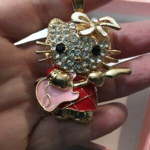 Hello Kitty Costume Jewelry Necklace -  Kitty Playing Guitar   Drawer 2 0